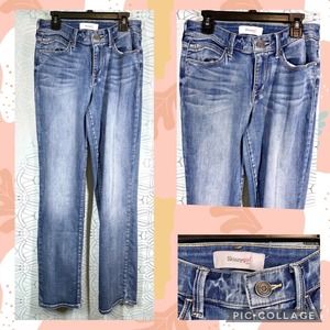 skinnygirl jeans the rail straight 27 womens missy blue jeans light